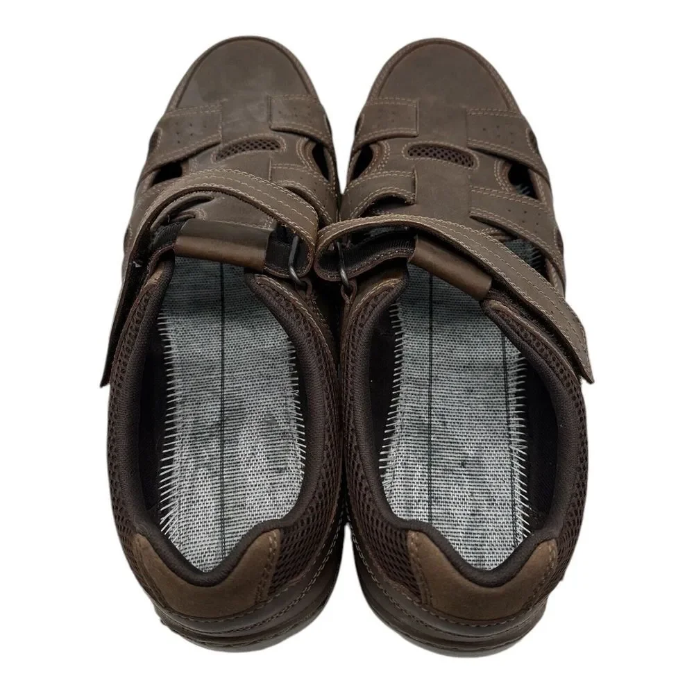 Dunham Fitsmart Shoes Men's Size‎ 14 2E Brown Leather DAZ07BR - MISSING INSOLES